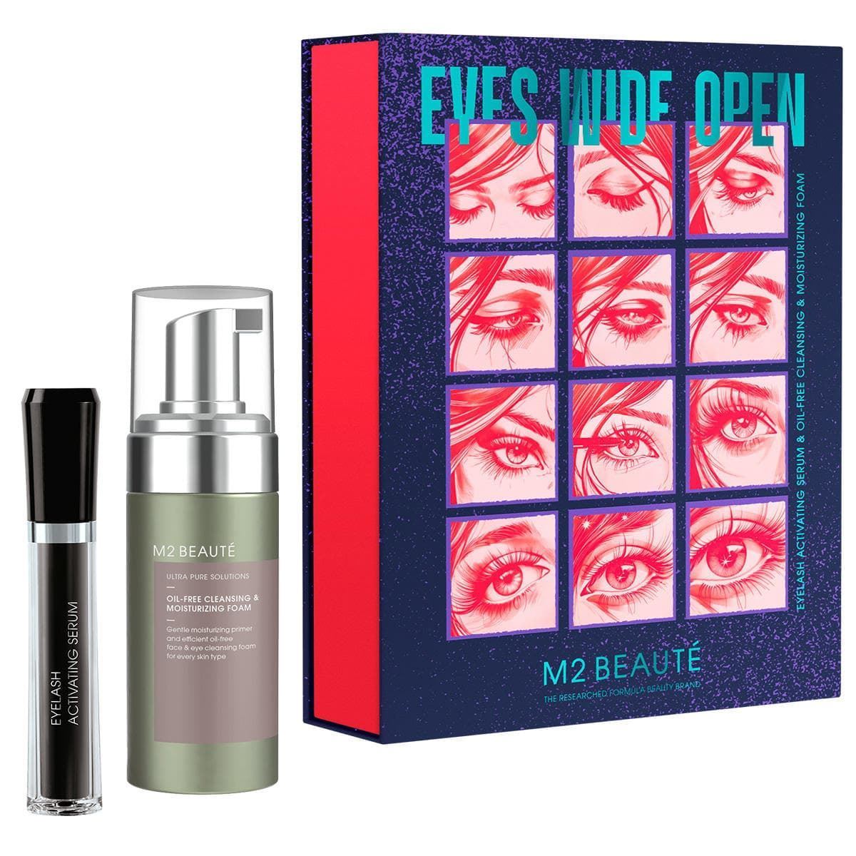 M2 BEAUTÉ SET EYES WIDE OPEN BUNDLE (incluye EYELASH ACTIVATING SERUM) - Imagen 1